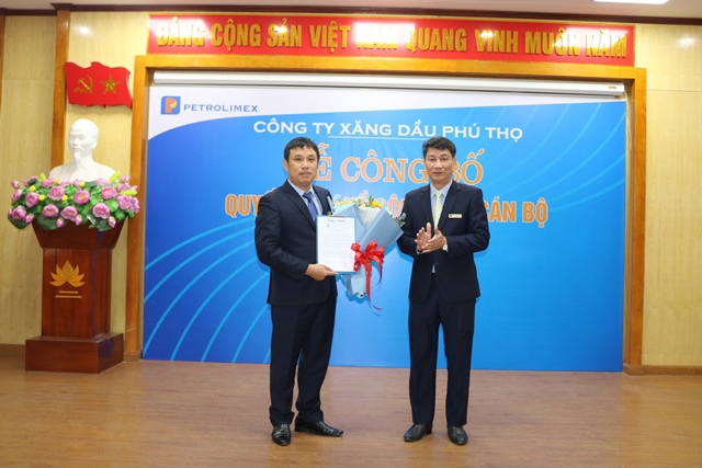 Ông Lê Đoàn đảm nhiệm chức vụ Phó Giám đốc Petrolimex Phú Thọ từ 01.01.2021