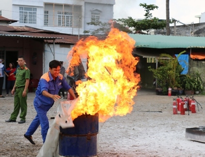 Petrolimex Cần Thơ  huấn luyện nghiệp vụ PCCC năm 2017