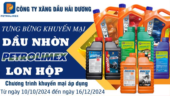 Petrolimex Hải Dương với chương trình khuyến mại lon hộp PLXLUBES quý 4/2024