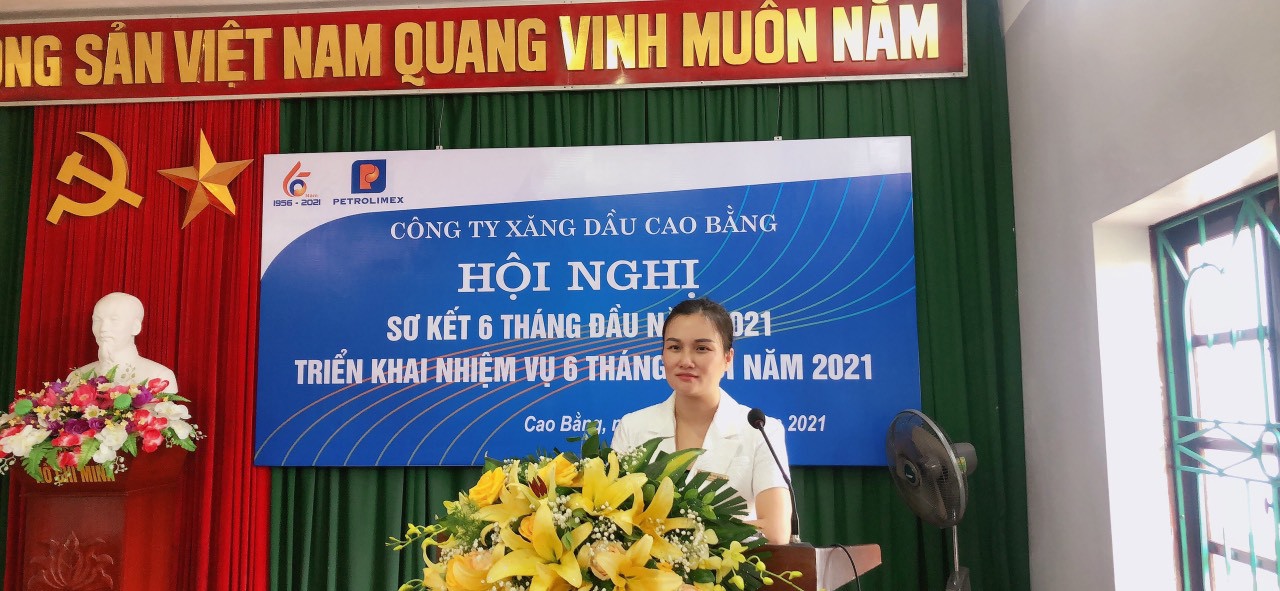 Petrolimex Cao Bằng tổ chức Sơ kết công tác 6 tháng đầu năm, phương hướng nhiệm vụ 6 tháng cuối năm 2021