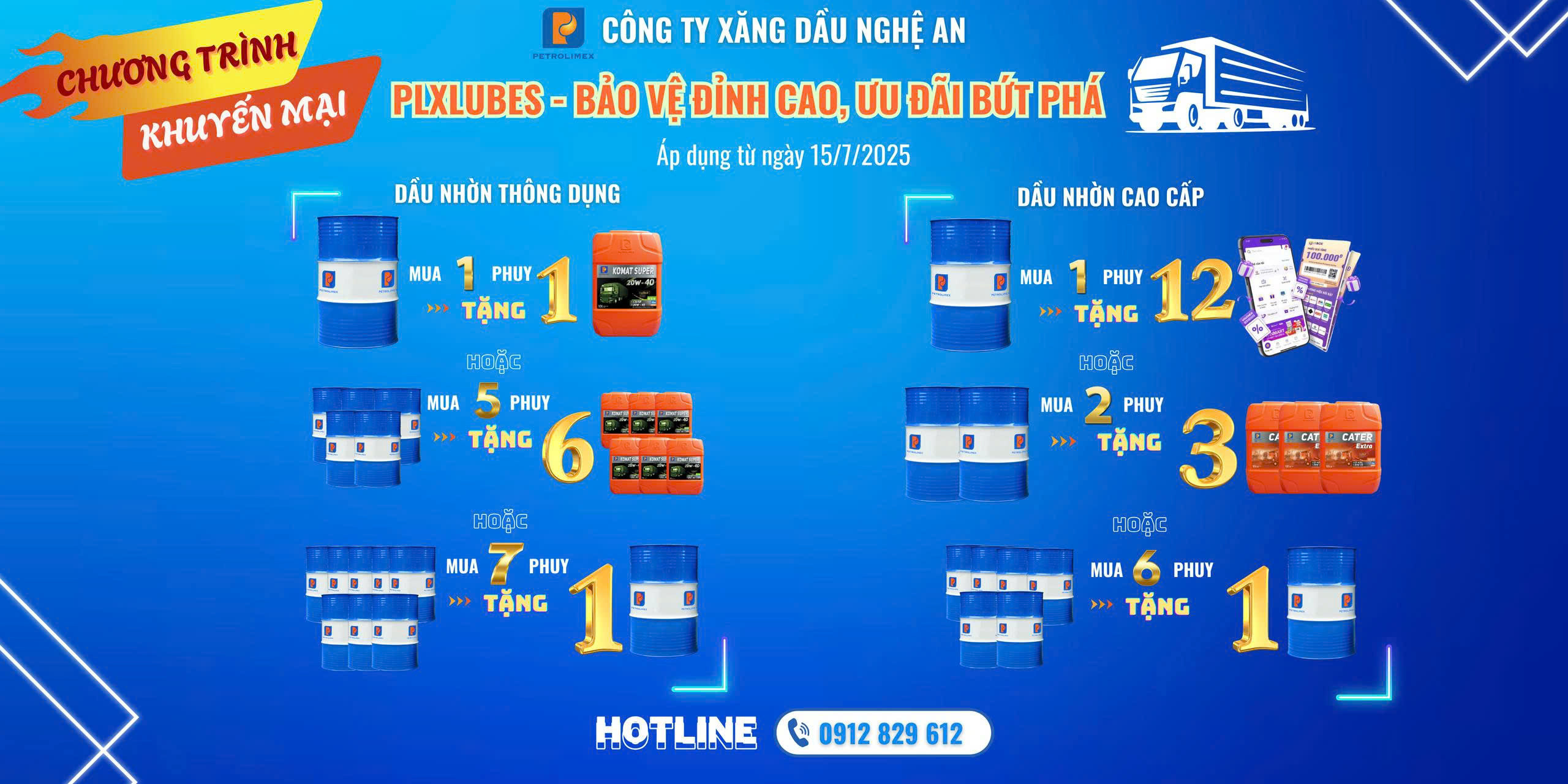 Chương trình khuyến mãi Dầu nhờn quý 3/2025