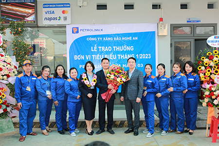 Petrolimex-Cửa hàng 03 đạt đơn vị tiêu biểu tháng 01/2023