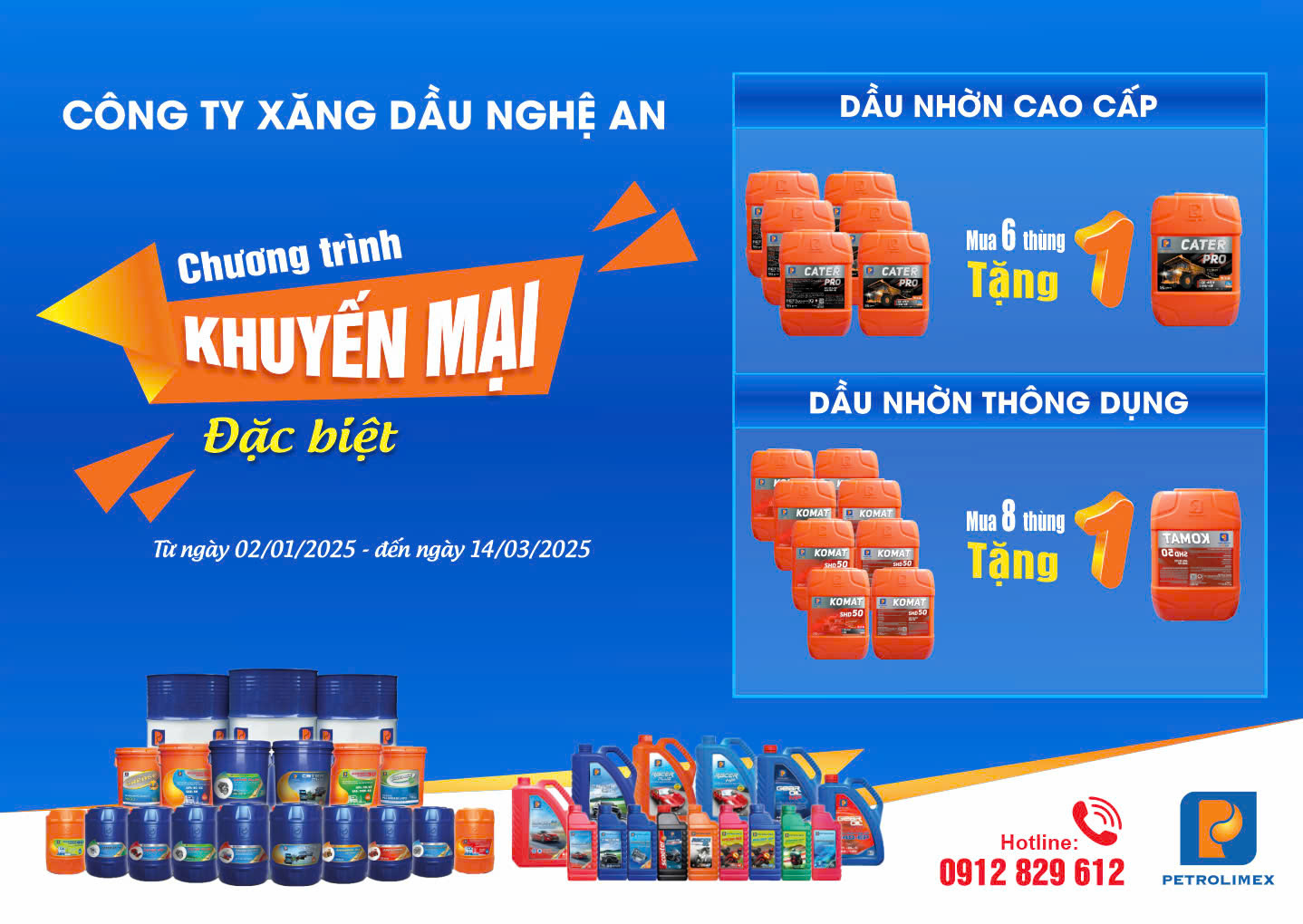 Tổ chức các chương trình khuyến mại mừng xuân Ất Tỵ dành cho khách hàng mua Dầu mỡ nhờn Petrolimex