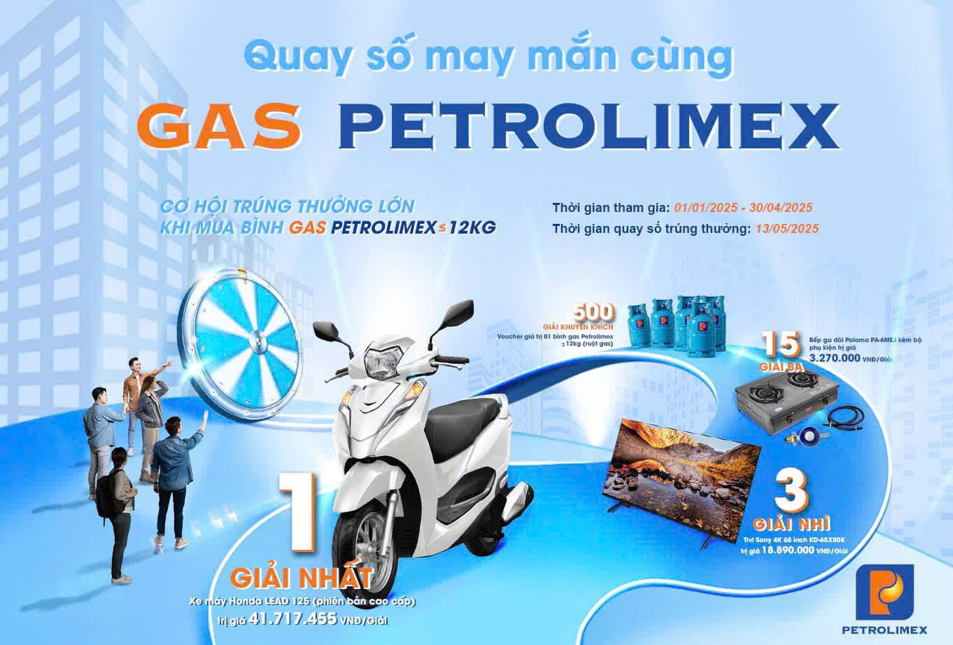 Chương trình khuyến mại “Quay số may mắn cùng Gas Petrolimex”