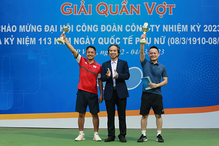 Tin ảnh: Giải Tennis chào mừng Đại hội Công đoàn Công ty nhiệm kỳ 2023-2028 và kỷ niệm 113 năm ngày Quốc tế Phụ nữ