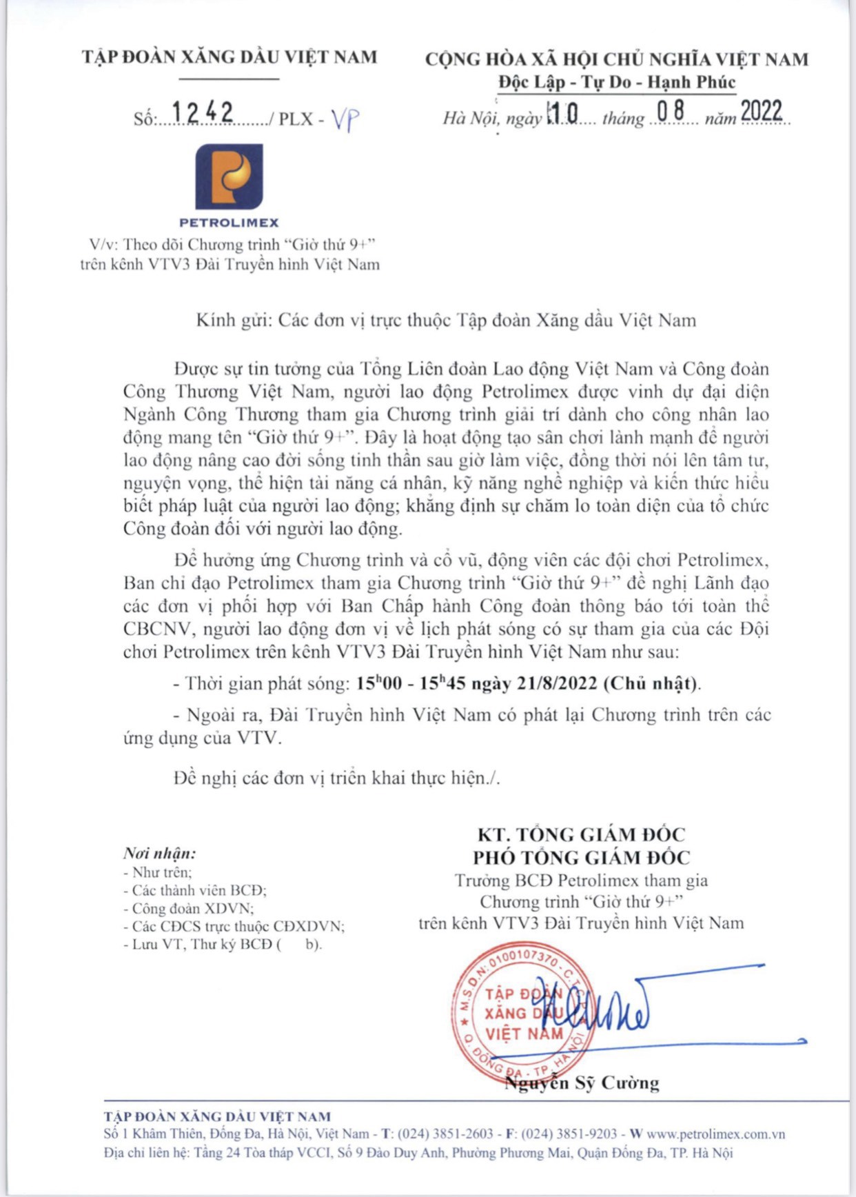 Theo dõi Chương trình "Giờ thứ 9+" trên kênh VTV3 Đài truyền hình Việt Nam