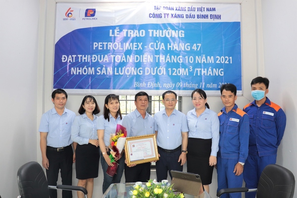 Khen thưởng các CHXD tiêu biểu tháng 10/2021