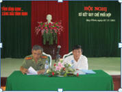 Phối hợp với địa phương trong công tác an ninh trật tự