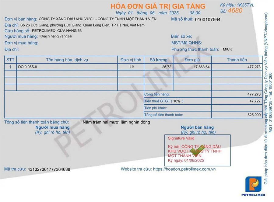 Petrolimex tiên phong triển khai hóa đơn điện tử theo Nghị định 70 của Chính phủ