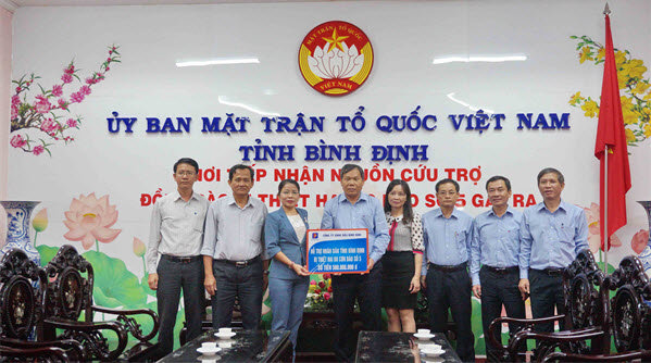 Hỗ trợ Tỉnh Bình Định khắc phục hậu quả cơn bão số 5